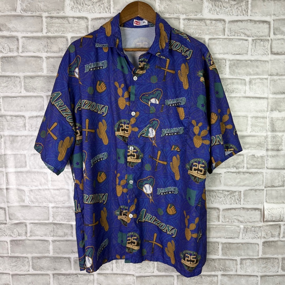 Arizona Diamondbacks 25th Anniversary Game Day Promo Button Up Shirt Mens XL